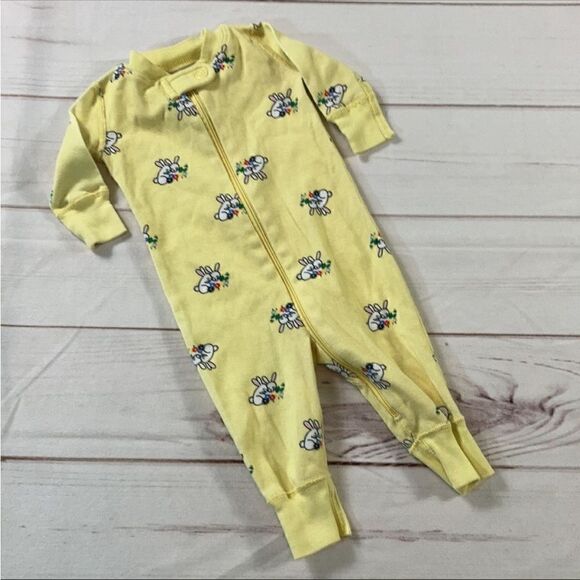 Hanna Andersson Yellow Bunny Zip Up Sleeper - Picture 7 of 7